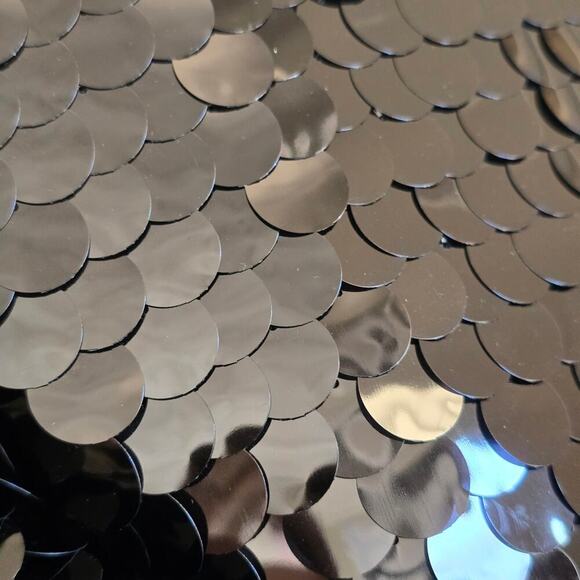 A New Day Black Sequin Crop Top Sz Small - Picture 8 of 13